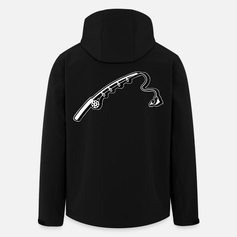 Pêche à la canne à pêche - Veste softshell homme en polyester recyclé Stanley/Stella - noir