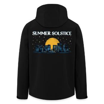 Litha Pagan: Sommersonnenwende, Mittsommer, Mittsommer, Mittsommer. - Recycelte Männer Softshell-Jacke von Stanley/Stella - Schwarz - Hinten - AI Model Male 185 light (185cm)