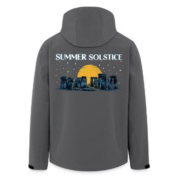 Litha Pagan: Sommersonnenwende, Mittsommer, Mittsommer, Mittsommer. - Recycelte Männer Softshell-Jacke von Stanley/Stella - Anthrazit - Hinten - AI Model Male 185 light (185cm)