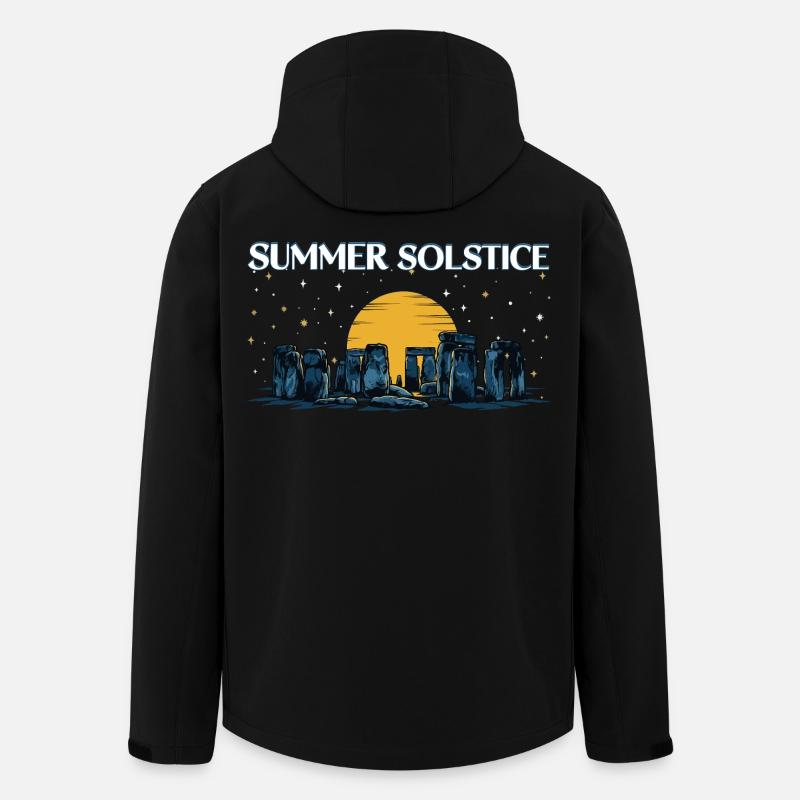 Litha Pagan Solstizio d'Estate Midsommar - Giacca softshell uomo in poliestere riciclato di Stanley/Stella - nero