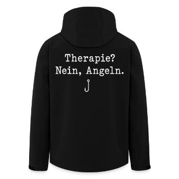 Therapie Nein Angeln Spruch Angelhaken Angler - Recycelte Männer Softshell-Jacke von Stanley/Stella - Schwarz - Hinten - AI Model Male 185 light (185cm)