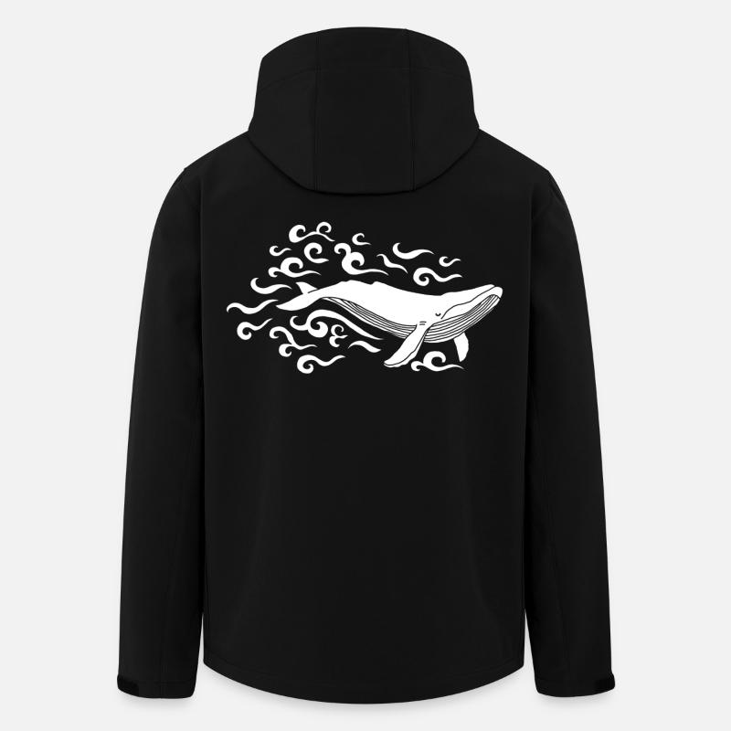 Baleine blanche - Veste softshell homme en polyester recyclé Stanley/Stella - noir