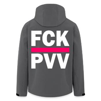 Fck pvv - Veste softshell homme en polyester recyclé Stanley/Stella - charbon - Dos - AI Model Male 185 light (185cm)