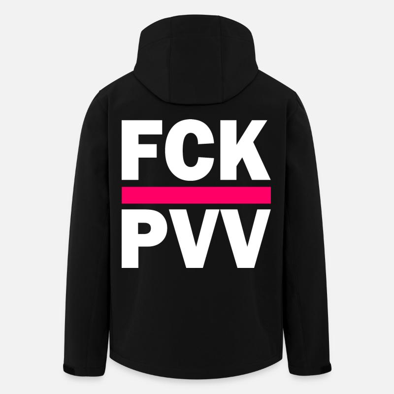 Fck pvv - Recycelte Männer Softshell-Jacke von Stanley/Stella - Schwarz