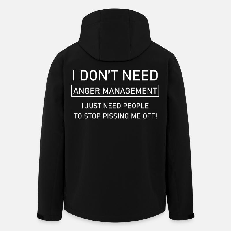 I don't need anger management - Men’s Recycled Softshell Jacket by Stanley/Stella - black