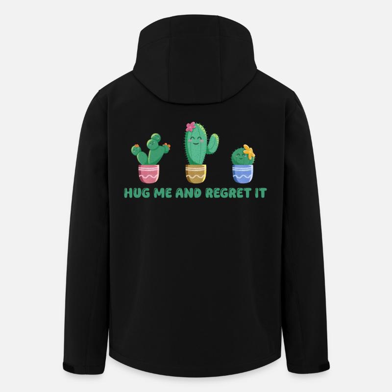 Süßer Kaktus mit lustigem Spruch - Recycelte Männer Softshell-Jacke von Stanley/Stella - Schwarz