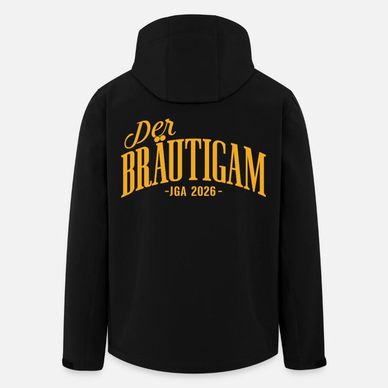 Bräutigam JGA 2026 Junggesellenabschied - Recycelte Männer Softshell-Jacke von Stanley/Stella - Schwarz