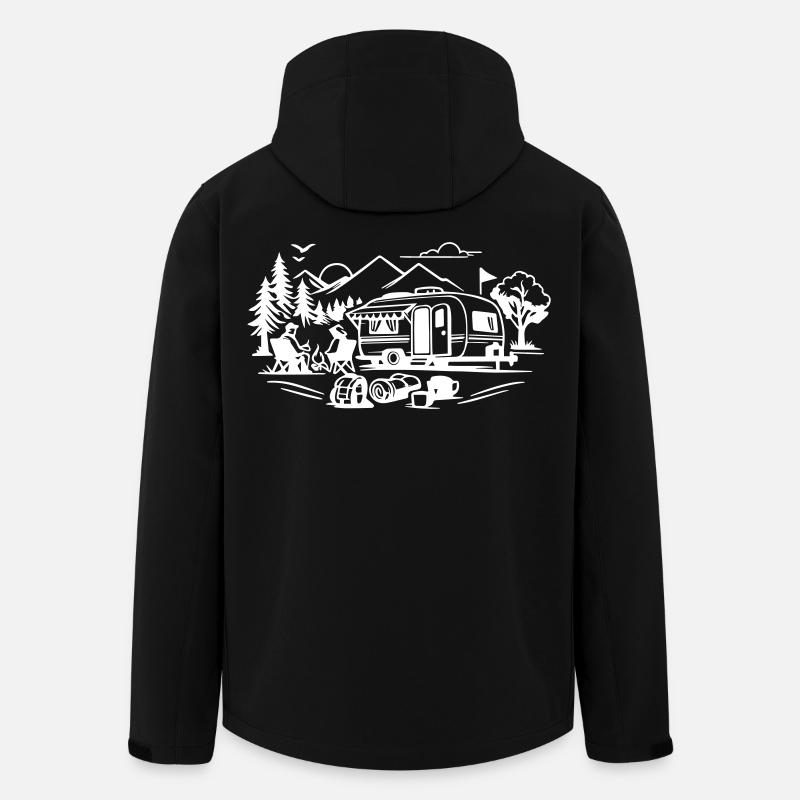 Camping - Men’s Recycled Softshell Jacket by Stanley/Stella - black