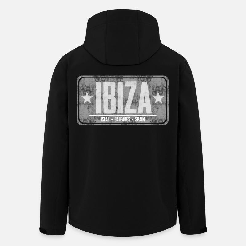 Ibiza Insel Reiseziel Design - Recycelte Männer Softshell-Jacke von Stanley/Stella - Schwarz