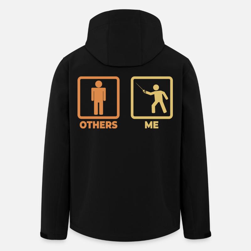 Fechter Strichmännchen - Recycelte Männer Softshell-Jacke von Stanley/Stella - Schwarz