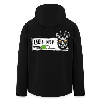 Party Fashion Gams Après Ski Hut Fun Mountain Hut - Men’s Recycled Softshell Jacket by Stanley/Stella - black - Back - AI Model Male 185 light (185cm)