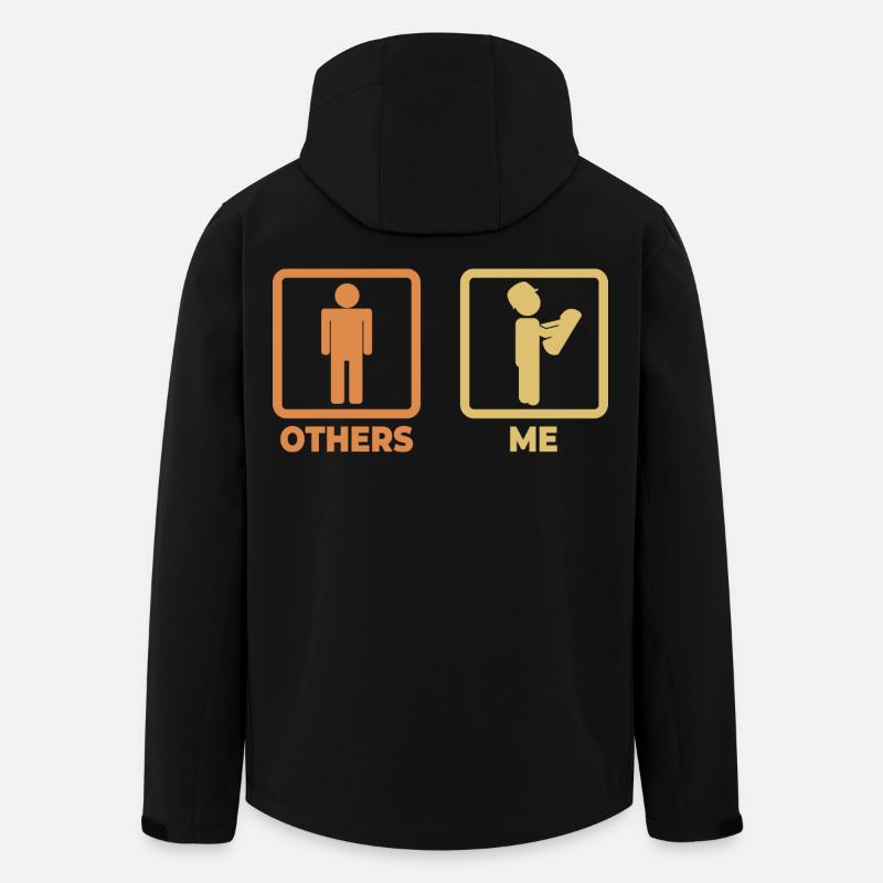 Architekt Strichmännchen - Recycelte Männer Softshell-Jacke von Stanley/Stella - Schwarz