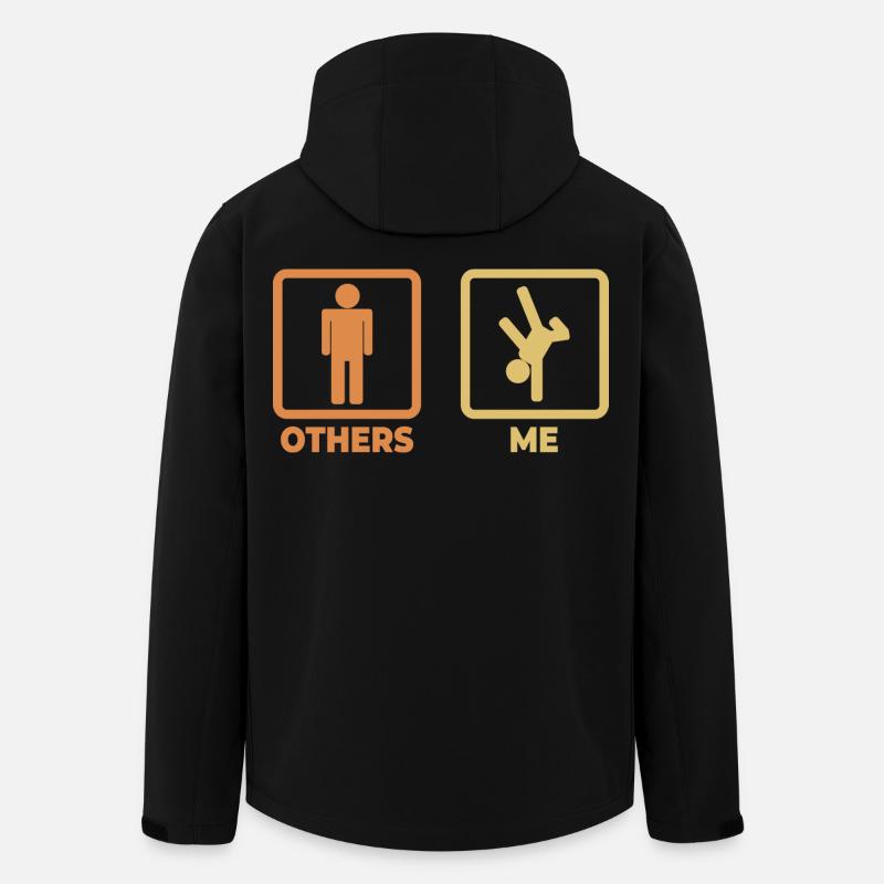 Breakdance Strichfiguren - Recycelte Männer Softshell-Jacke von Stanley/Stella - Schwarz