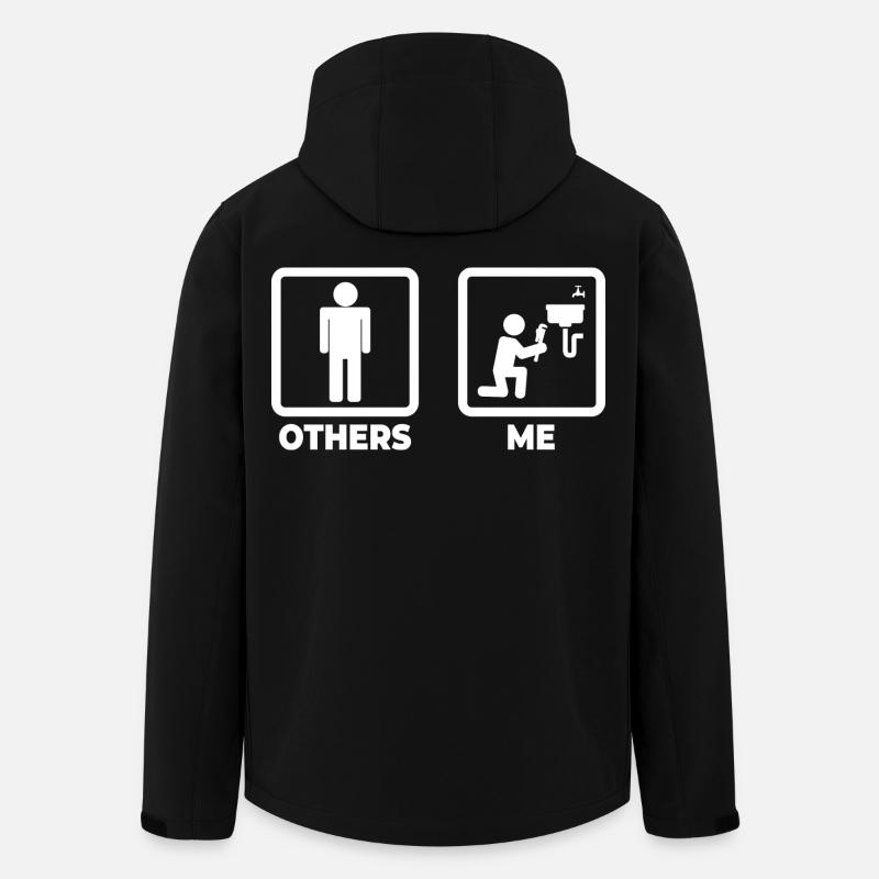 Installateur Stick Figure - Veste softshell homme en polyester recyclé Stanley/Stella - noir