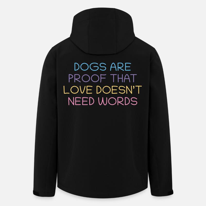 Les chiens prouvent l’amour sans mots - Veste softshell homme en polyester recyclé Stanley/Stella - noir