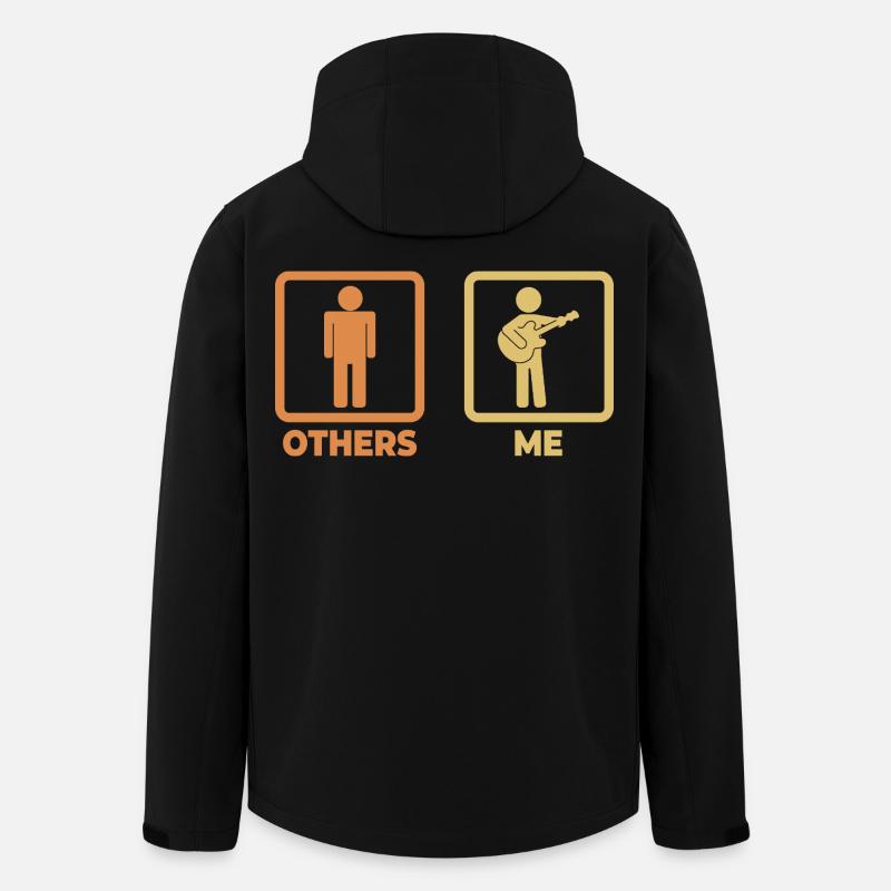 Gitarrist Strichmännchen - Recycelte Männer Softshell-Jacke von Stanley/Stella - Schwarz