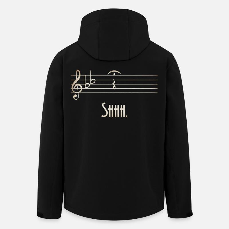 Shhh Silent Melody Partition - Veste softshell homme en polyester recyclé Stanley/Stella - noir