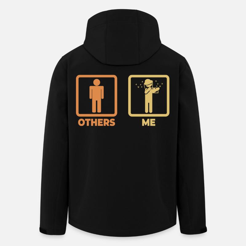 Beekeeper stick figures - Men’s Recycled Softshell Jacket by Stanley/Stella - black