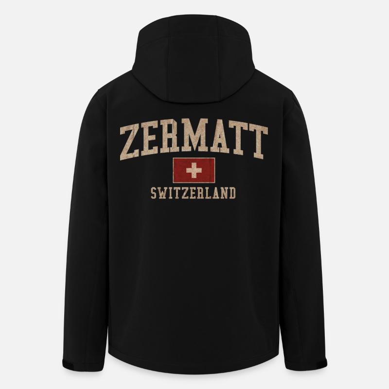 Zermatt Swiss Textured Logo - Recycelte Männer Softshell-Jacke von Stanley/Stella - Schwarz
