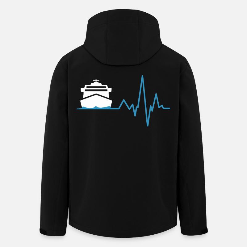 Battement de cœur de croisière - Veste softshell homme en polyester recyclé Stanley/Stella - noir