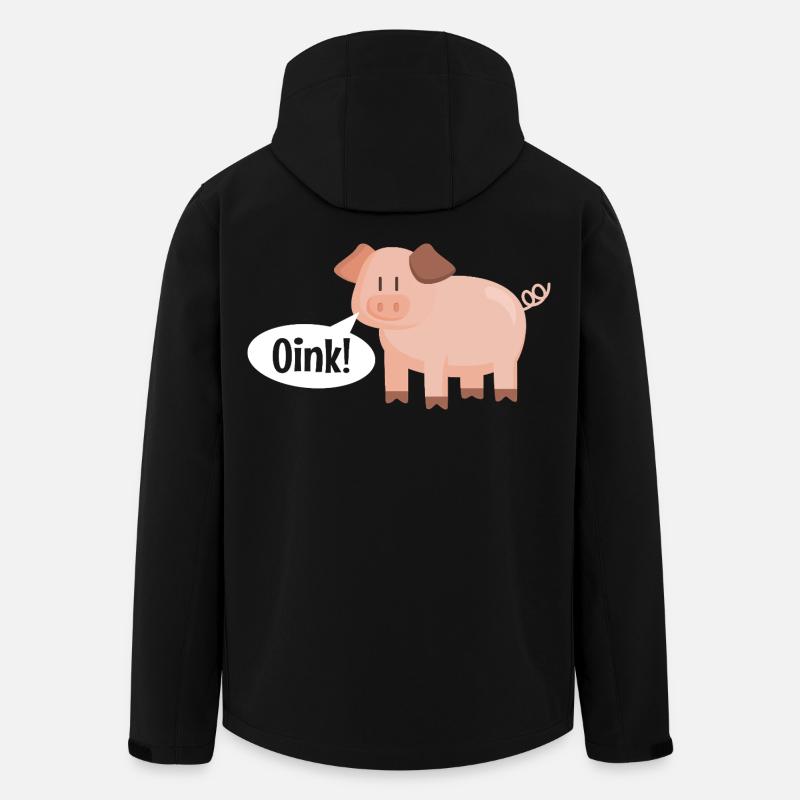 Pig Oink - Recycelte Männer Softshell-Jacke von Stanley/Stella - Schwarz