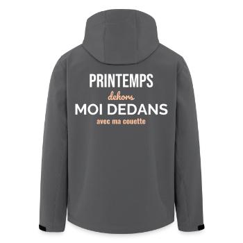 Printemps Dehors Moi Dedans - Veste softshell homme en polyester recyclé Stanley/Stella - noir - Dos - AI Model Male 185 light (185cm)