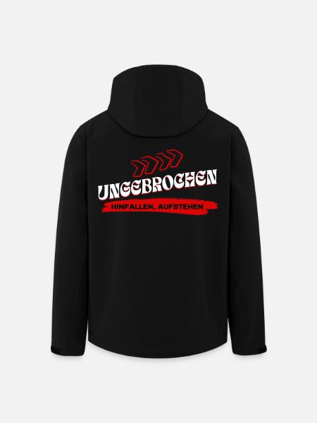 Ungebrochen Statement - Hinfallen Aufstehen - Recycelte Männer Softshell-Jacke von Stanley/Stella - Schwarz