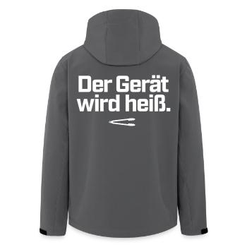 Der Gerät wird heiß BBQ Grillzange Grillmeister - Recycelte Männer Softshell-Jacke von Stanley/Stella - Schwarz - Hinten - AI Model Male 185 light (185cm)