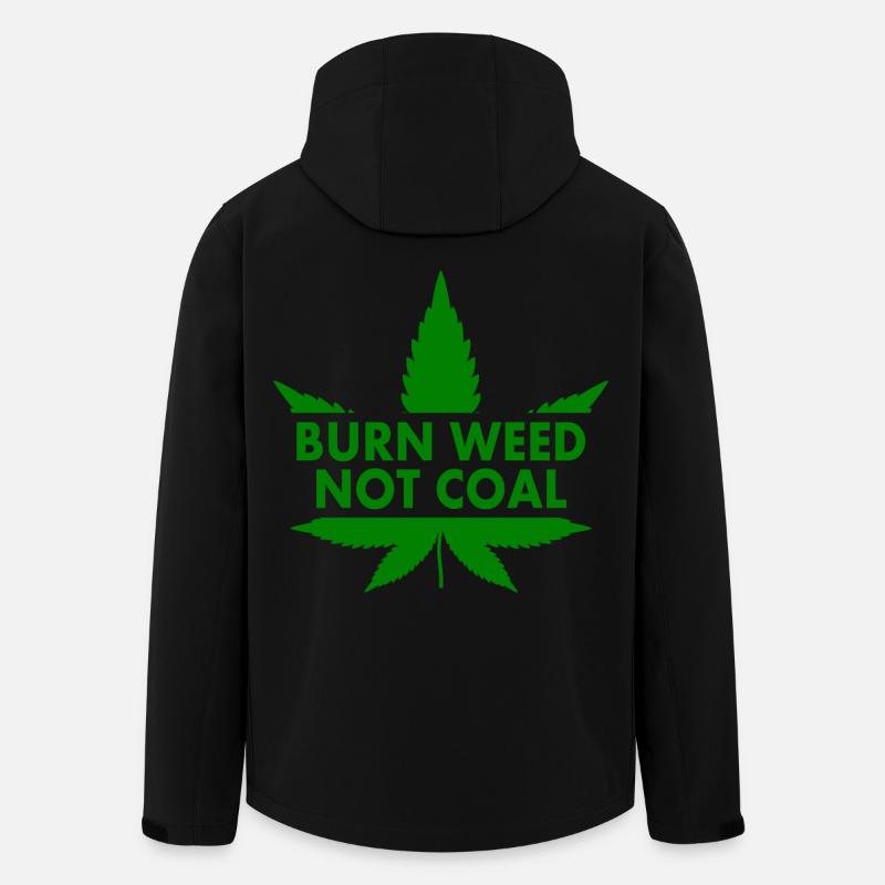 Burn weed not coal - Men’s Recycled Softshell Jacket by Stanley/Stella - black