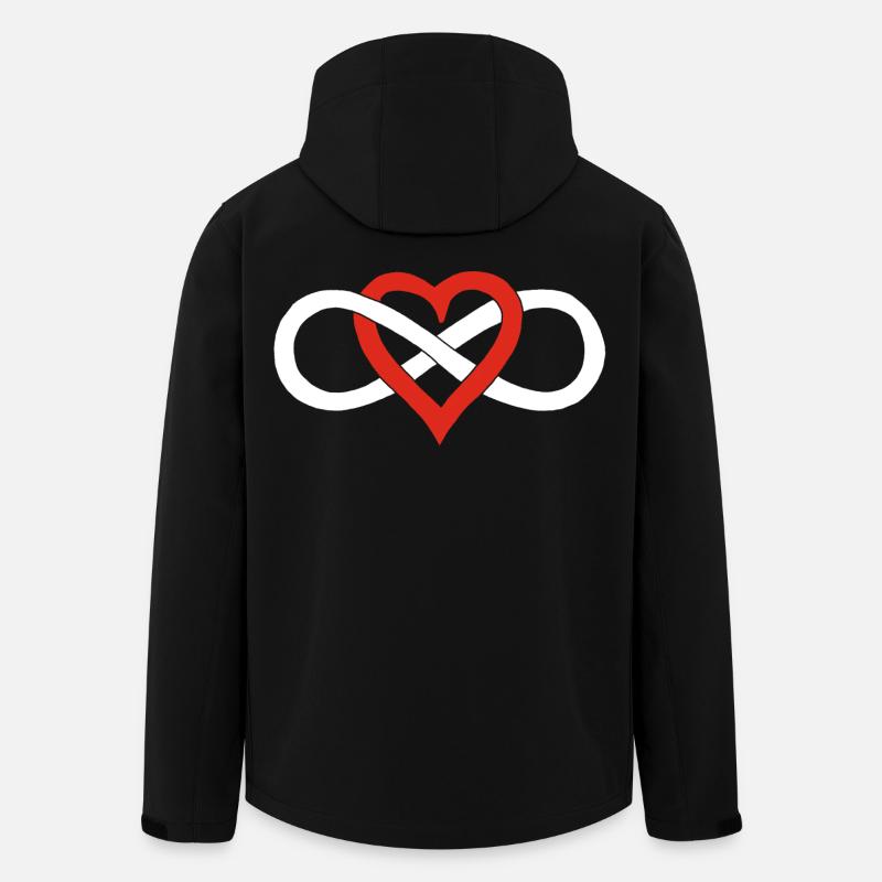 Infinite Love (White) - Men’s Recycled Softshell Jacket by Stanley/Stella - black