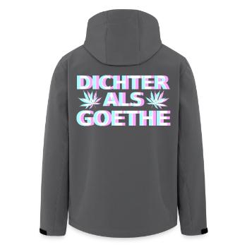 Cannabis Goethe - Recycelte Männer Softshell-Jacke von Stanley/Stella - Schwarz - Hinten - AI Model Male 185 light (185cm)