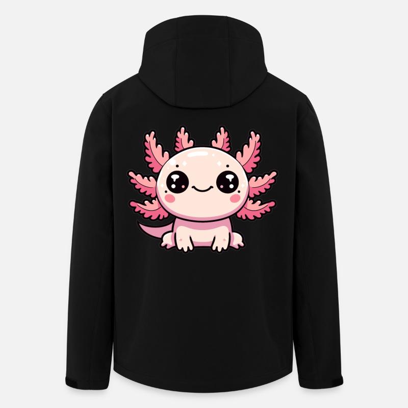 niedliches Axolotl - Recycelte Männer Softshell-Jacke von Stanley/Stella - Schwarz