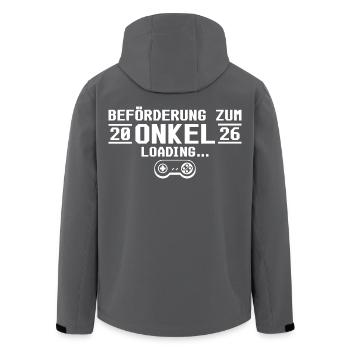 Werdender Onkel 2026 loading - Patenonkel - Recycelte Männer Softshell-Jacke von Stanley/Stella - Schwarz - Hinten - AI Model Male 185 light (185cm)