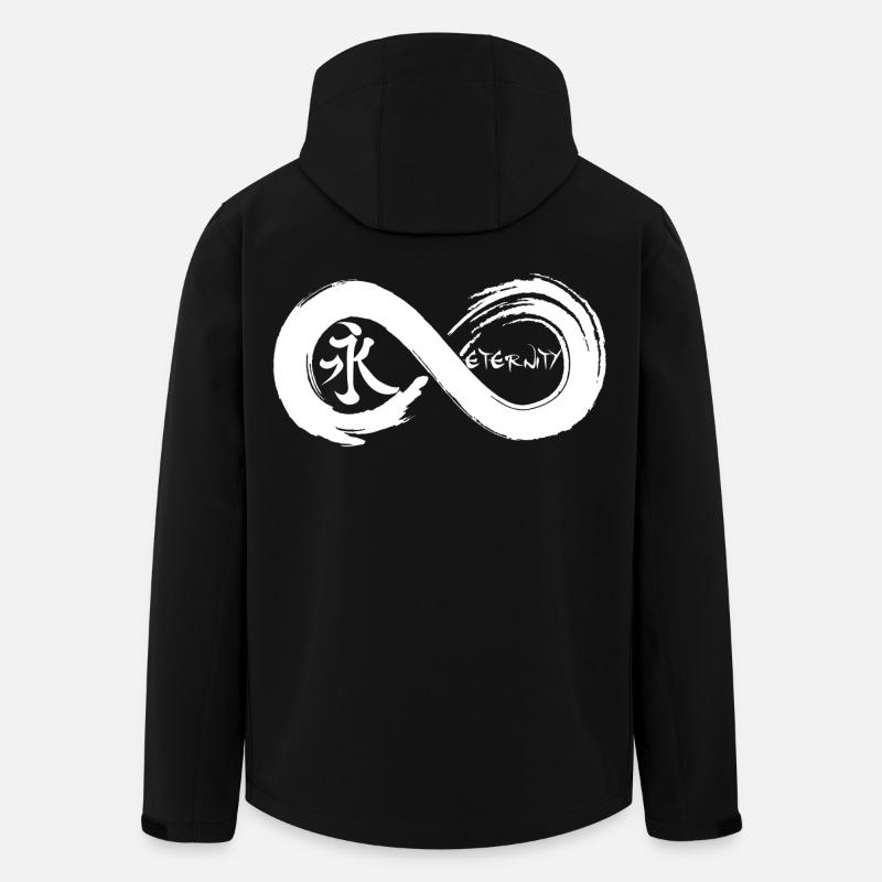 Unendliches Symbol und Ewigkeit auf Japanisch (weiß) - Recycelte Männer Softshell-Jacke von Stanley/Stella - Schwarz
