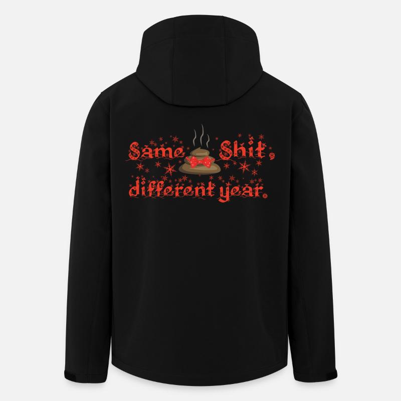Same Shit - different year, ugly christmas - Men’s Recycled Softshell Jacket by Stanley/Stella - black