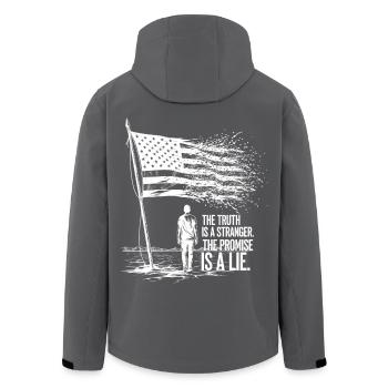 The Truth is a Stranger - Recycelte Männer Softshell-Jacke von Stanley/Stella - Schwarz - Hinten - AI Model Male 185 light (185cm)