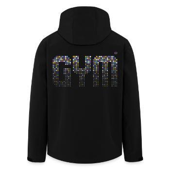 GYM - Workout in style gym design - Men’s Recycled Softshell Jacket by Stanley/Stella - black - Back - AI Model Male 185 light (185cm)