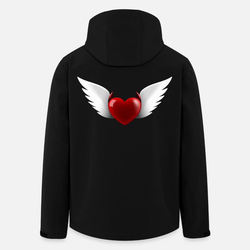 Heart Angel Devil - Men’s Recycled Softshell Jacket by Stanley/Stella - black