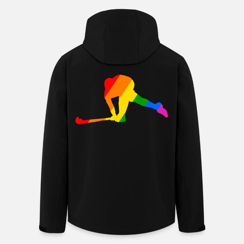 Rainbow Field Hockey Player - Recycelte Männer Softshell-Jacke von Stanley/Stella - Schwarz