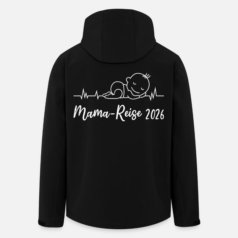 Future maman MOM’S TRIP 2026 Drôle - Veste softshell homme en polyester recyclé Stanley/Stella - noir