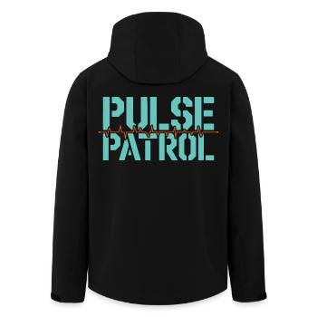 Cardiac Tech Pulse Patrol Pacemaker Technician - Recycelte Männer Softshell-Jacke von Stanley/Stella - Schwarz - Hinten - AI Model Male 185 light (185cm)