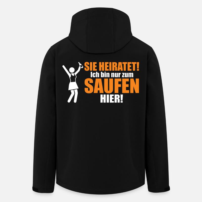 Team Bride – Our Party, Our Rules - Men’s Recycled Softshell Jacket by Stanley/Stella - black
