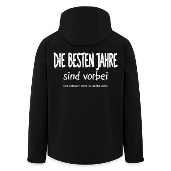 Die Besten Jahre Sind Vorbei - Recycelte Männer Softshell-Jacke von Stanley/Stella - Schwarz - Hinten - AI Model Male 185 light (185cm)