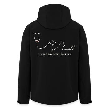 Veterinarian Veterinarian Client Declined Workup - Men’s Recycled Softshell Jacket by Stanley/Stella - black - Back - AI Model Male 185 light (185cm)