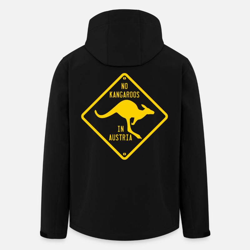 No Kangaroos in Austria Road Sign - Men’s Recycled Softshell Jacket by Stanley/Stella - black