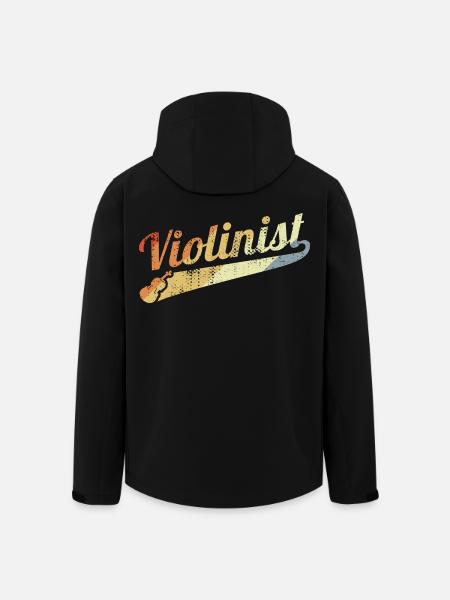 Retro Violin Player - Men’s Recycled Softshell Jacket by Stanley/Stella - black