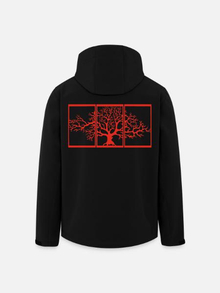 Nature view (red) - Men’s Recycled Softshell Jacket by Stanley/Stella - black