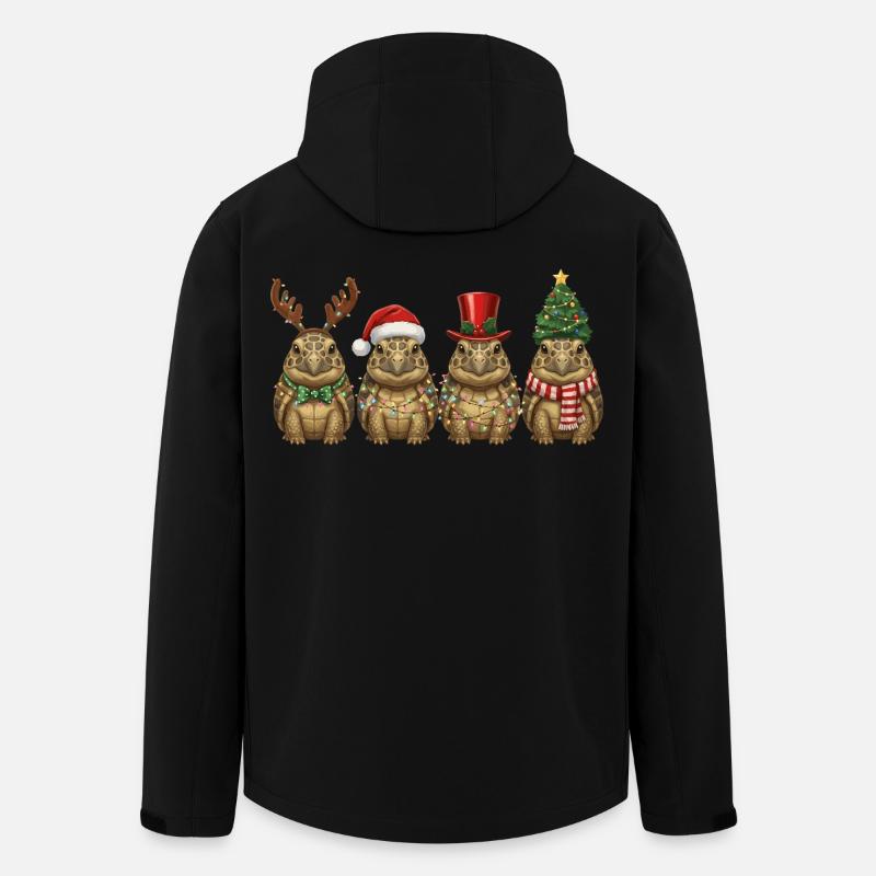 Greek Tortoise Christmas Light - Men’s Recycled Softshell Jacket by Stanley/Stella - black