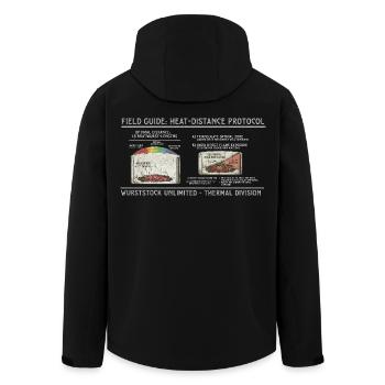 Protocole de distance de chaleur pour saucisse - Veste softshell homme en polyester recyclé Stanley/Stella - noir - Dos - AI Model Male 185 light (185cm)