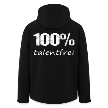 100 percent talent-free funny saying - Men’s Recycled Softshell Jacket by Stanley/Stella - black - Back - AI Model Male 185 light (185cm)